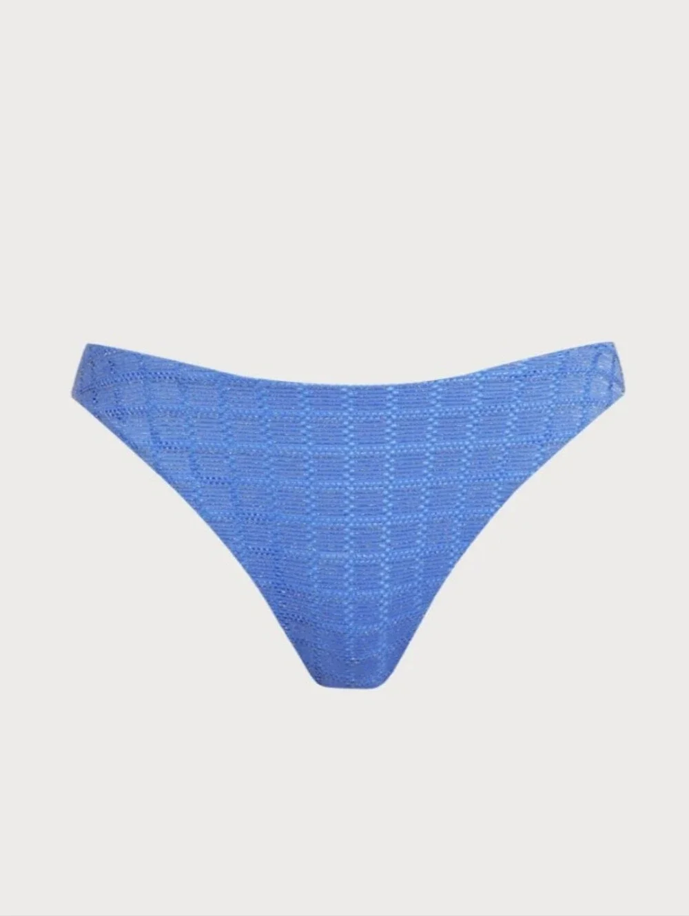 NWT Berlook Blue Mesh Plaid Matching Bikini Set